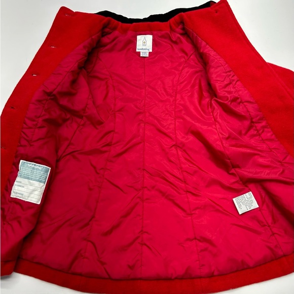 London Fog Red Wool Blend Coat with Black Velvet Trim Embroidered Details 3T - Picture 7 of 16